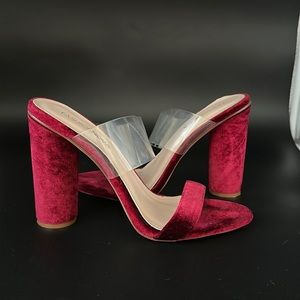 Slip on Velvet High Heels